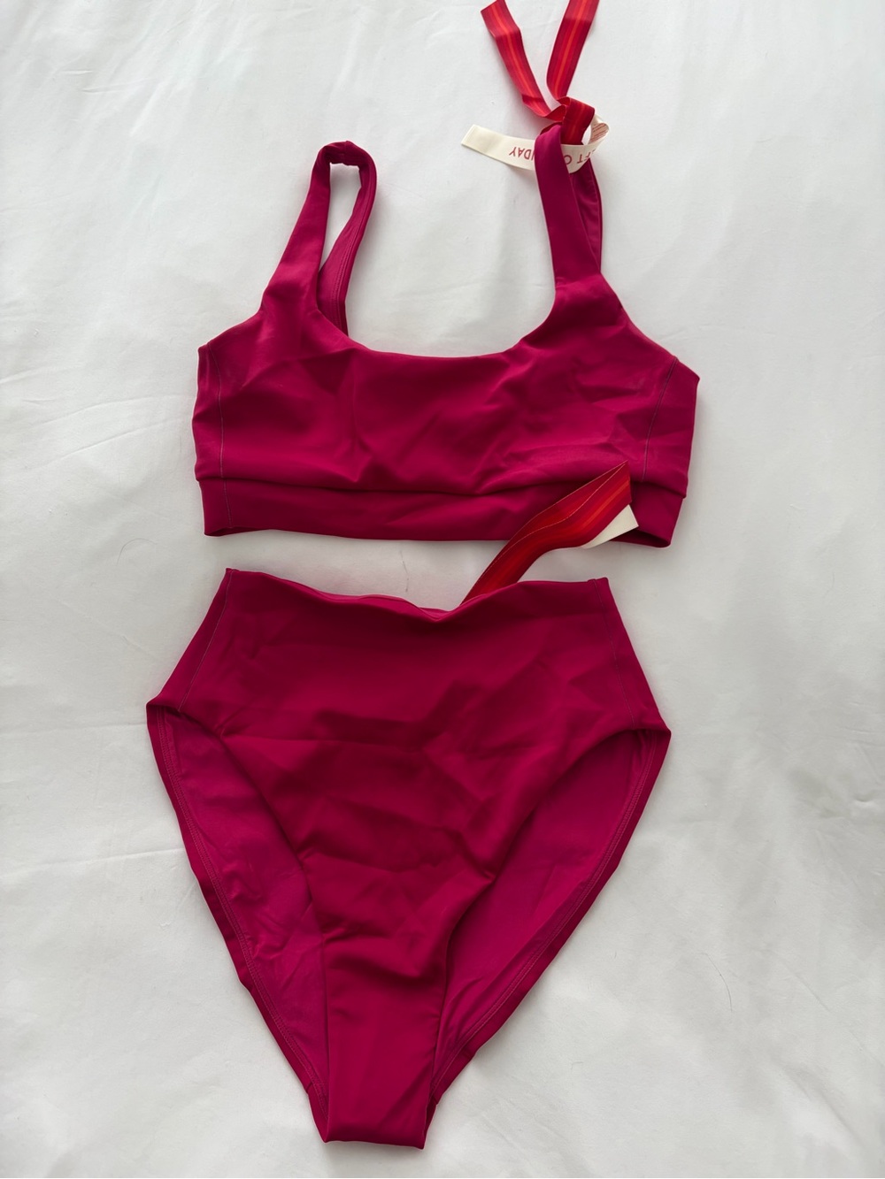 Left On Friday Double Scoop top and Hi Hi bottom medium New with tags